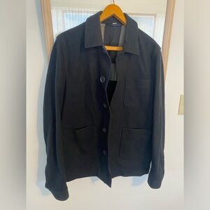 Burberry Brit Wool/Cashmere Chore Jacket with Leather Trim